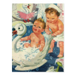 Les enfants vintages jouant W bouillonne dans la b Carte Postale