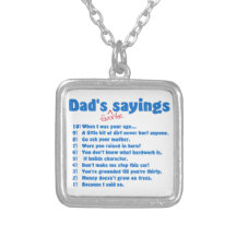 Les énonciations préférées du papa pendentifs