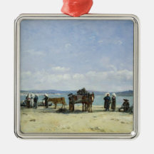 Les épouses des pêcheurs bretons, 1870-73 (huile s ornement