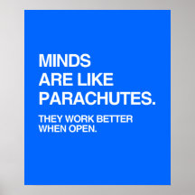 LES ESPRITS SONT COMME DES PARACHUTES AFFICHE