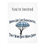 Les esprits sont comme des parachutes invitations