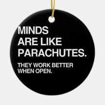 LES ESPRITS SONT COMME DES PARACHUTES ORNEMENT DE NOËL