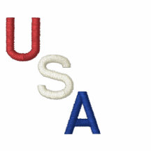 Les Etats-Unis blancs et par bleu brodés rouges Vestes