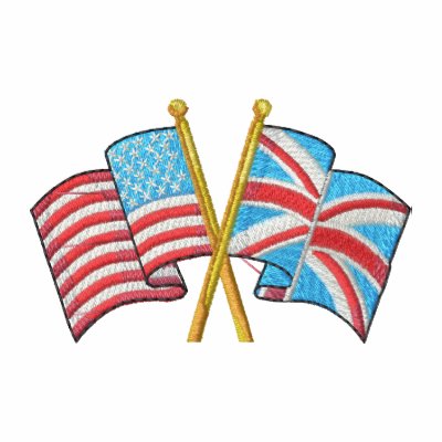 Les Etats-Unis croisés et drapeaux britanniques Polo Brodé Les Etats-Unis croisés et drapeaux britanniques Polo Brodé