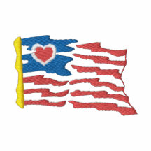 Les Etats-Unis et T-shirt brodé par drapeau