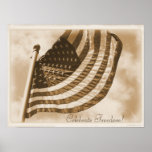 Les Etats-Unis marquent la sépia patriotique Posters