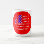 Les Etats-Unis sur la tasse rouge de cercle