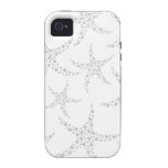 Les étoiles de mer modèlent dans gris-clair et bla coque Case-Mate iPhone 4