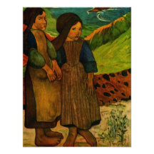 Les filles bretonnes de Paul Gauguin (1889) Carton D'invitation