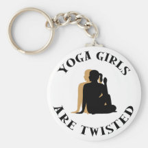 Les filles de yoga sont cadeau tordu porte-clefs
