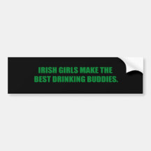 LES FILLES IRLANDAISES FONT LES MEILLEURS AMIS POT ADHÉSIF POUR VOITURE