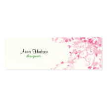 Les fleurs de cerisier Sakura fleurissent le blanc Carte De Visite