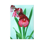 Les fleurs rouges "de dames de danse" ont envelopp impression sur toile