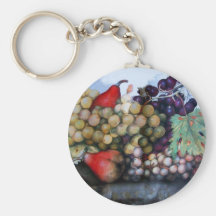 LES FRUITS 1 DE LA SAISON - RAISINS ET POIRES PORTE-CLEFS