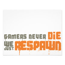 Les Gamers ne meurent jamais juste Respawn Invitation Personnalisable