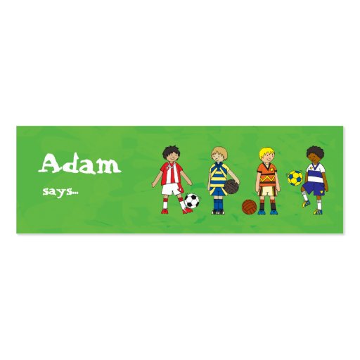 Les garçons du football du football party le sac d modèles de cartes de visite