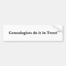 Les généalogistes le font dans les arbres autocollant pour voiture