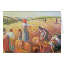 Les glaneurs, 1889 carte de vœux