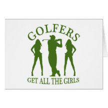 Les golfeurs obtiennent toutes les filles cartes de vœux
