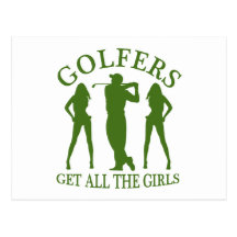 Les golfeurs obtiennent toutes les filles carte postale