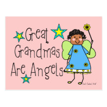 Les grandes grand-mamans sont des cadeaux d'anges  carte postale