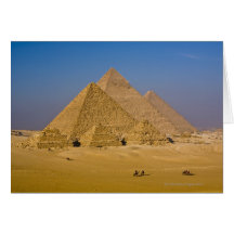 Les grandes pyramides de Gizeh, Egypte Cartes De Vœux