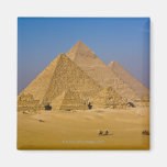 Les grandes pyramides de Gizeh, Egypte Magnets Pour Réfrigérateur