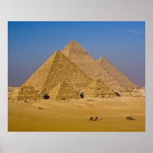 Les grandes pyramides de Gizeh, Egypte Posters