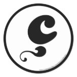 Les Hameçons Cibles / Cédille noire autocollants