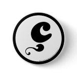 Les Hameçons Cibles / Cédille noire badges publicitaires
