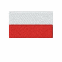 Les hommes de drapeau de la Pologne brodés ferment
