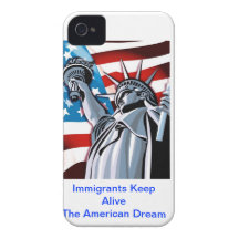 Les immigrés gardent vivant le rêve américain coques iPhone 4 Case-Mate