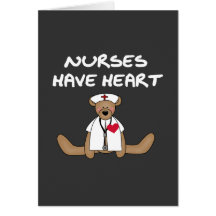 Les infirmières d'ours ont le T-shirts et les cade Carte De Vœux