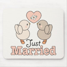 Les inséparables ont juste marié Mousepad Tapis De Souris