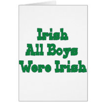 Les Irlandais tous les garçons étaient irlandais Cartes De Vœux