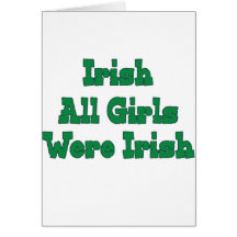 Les Irlandais toutes les filles étaient irlandais Cartes De Vœux