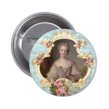 Les jeunes roses roses de Marie Antoinette n bouto Badge