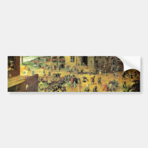 Les "jeux des enfants" de Pieter Bruegel - 1560 Autocollant Pour Voiture