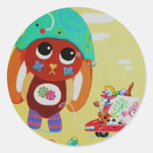 Les jouets de Phoebe Autocollants Ronds