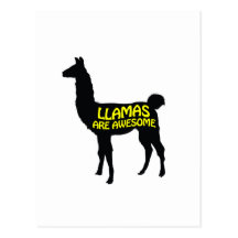 Les lamas sont impressionnants ! carte postale
