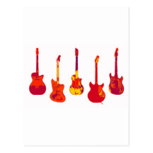 LES LÉGENDES DE GUITARE CARTE POSTALE