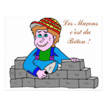 LES MACONS C EST DU BETON.png Cartes Postales