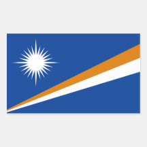 Les Marshall Islands/drapeau de Marshallese Autocollant En Rectangle