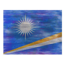 Les Marshall Islands ont affligé le drapeau Cartes Postales