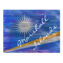 Les Marshall Islands ont affligé le drapeau Cartes Postales