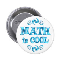 Les maths sont fraîches badges avec agrafe
