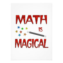 Les maths sont magiques carton d'invitation