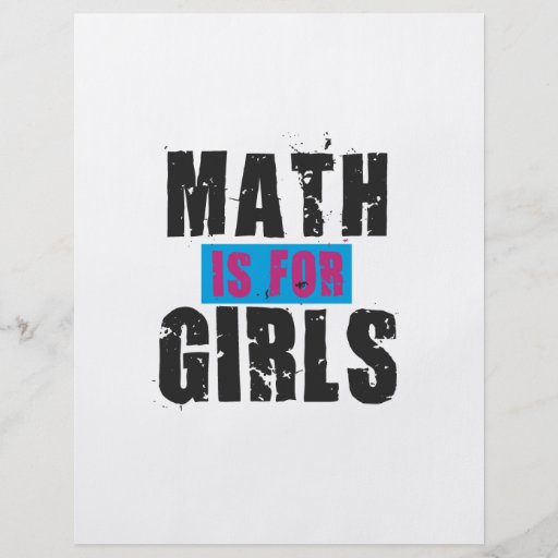Les maths sont pour des filles prospectus avec motif