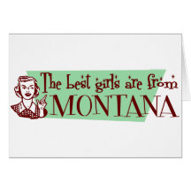 Les meilleures filles sont le Montana Carte De Vœux
