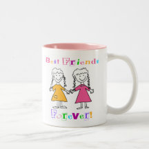 Les meilleurs amis attaquent pour toujours mug